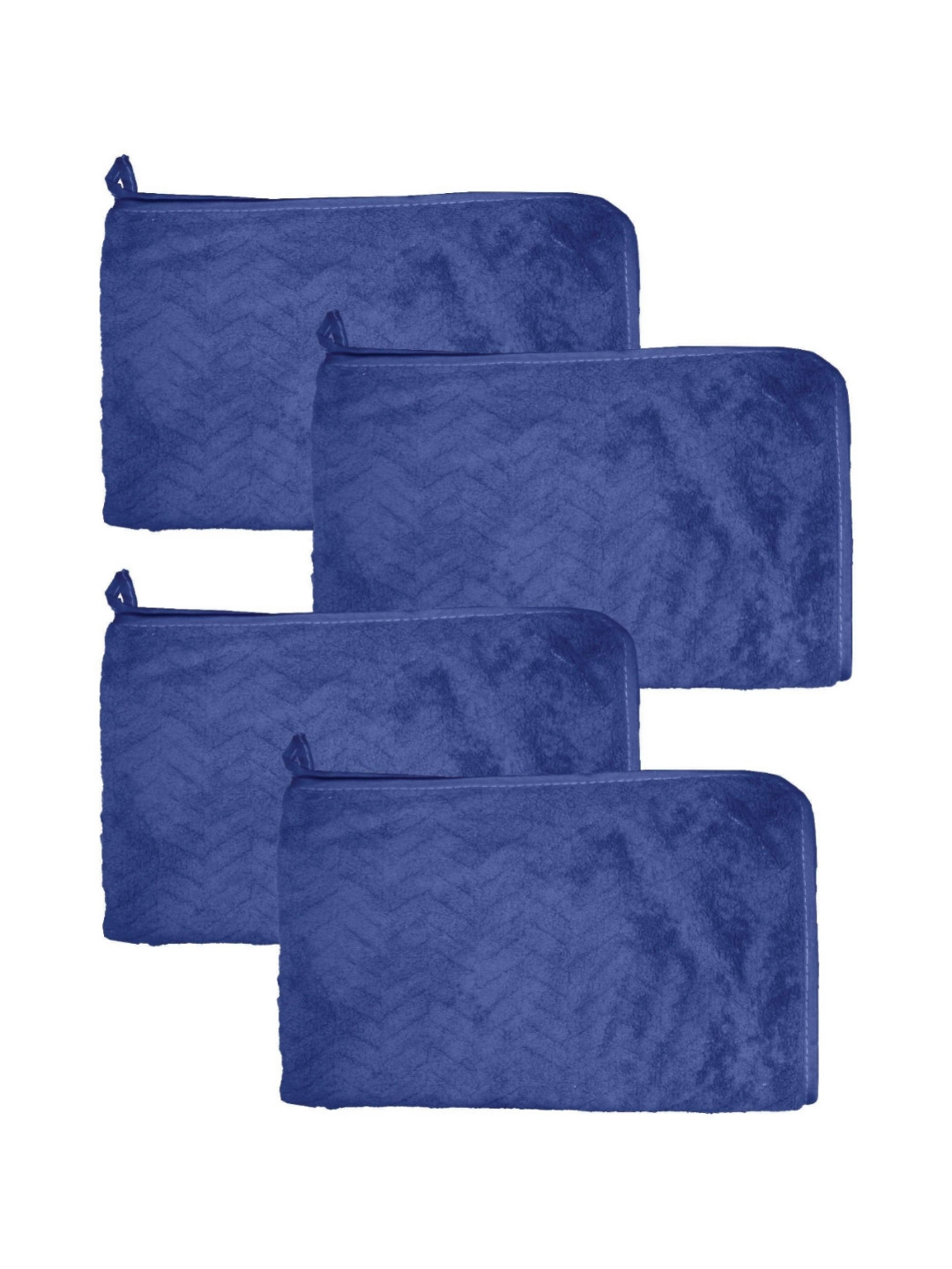HOUSSE 4 Pieces Blue 350 GSM Super Soft & Light WeightHandTowels
