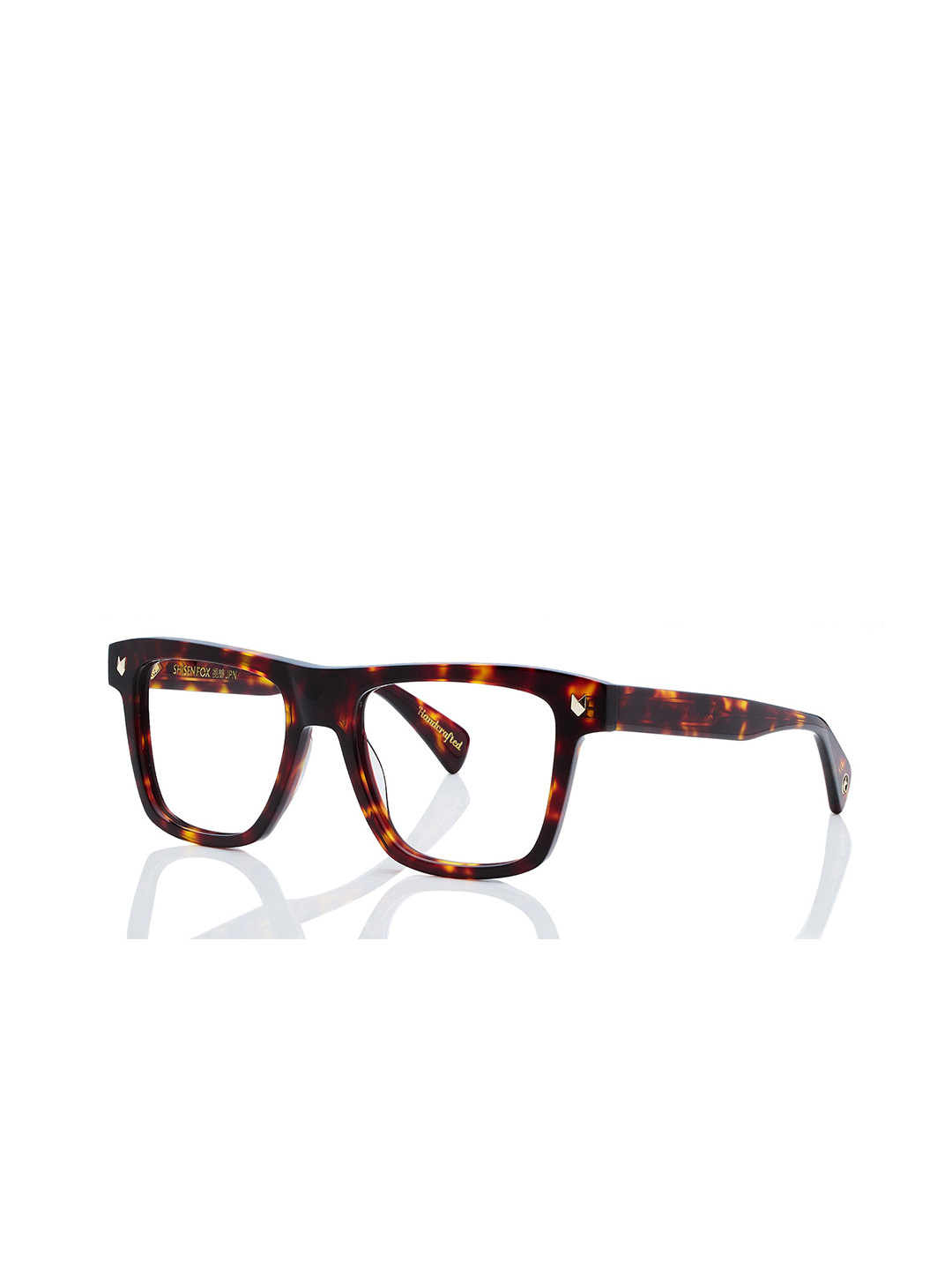 Shisen Fox Hakone Havana Unisex Abstract Full Rim Square Frames