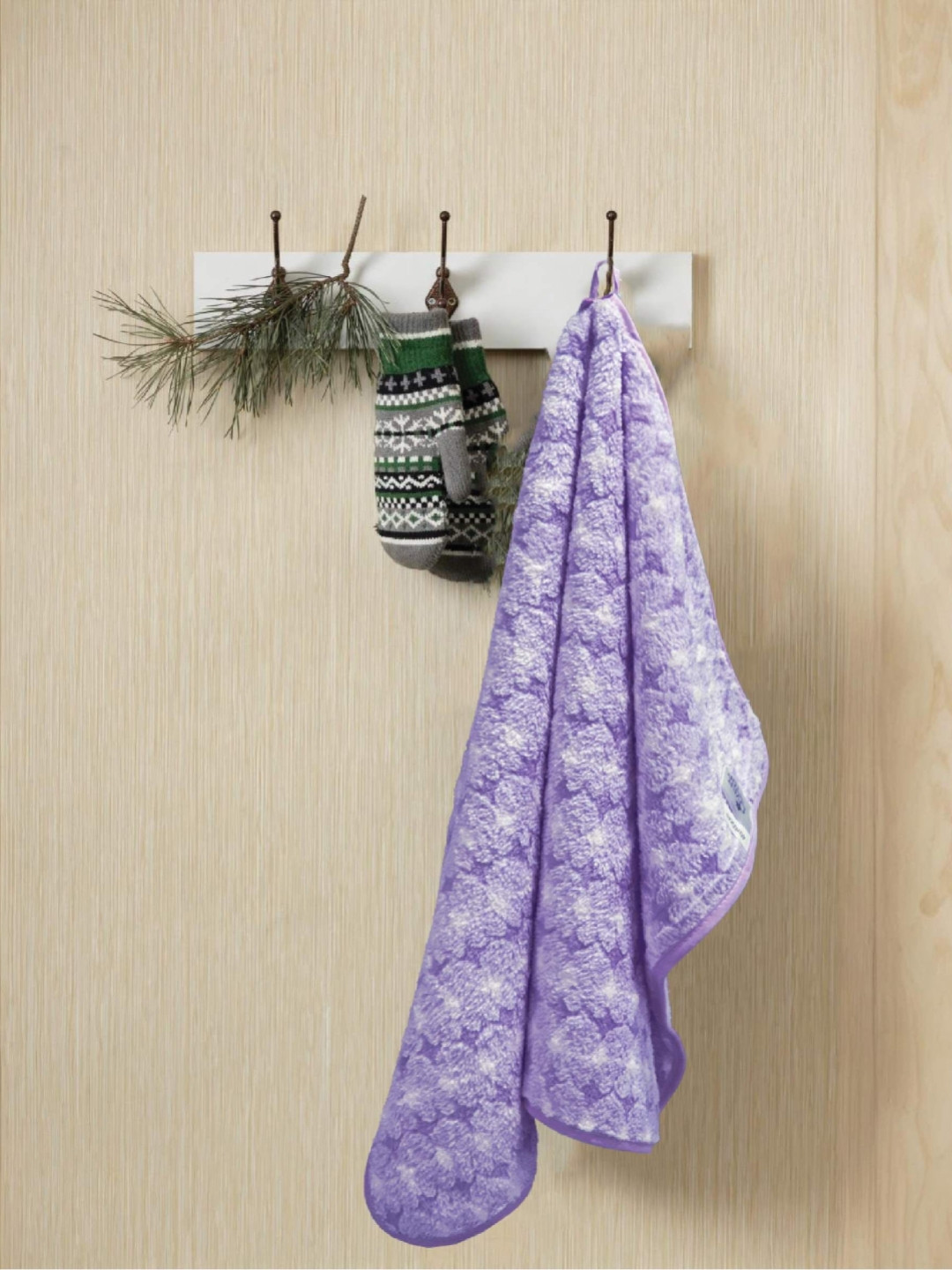 HOUSSE Purple & White Light Weight Hand Towels