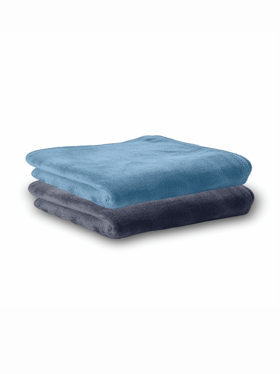 HOUSSE 2-Pieces Blue & Grey Light Weight Hand Towels