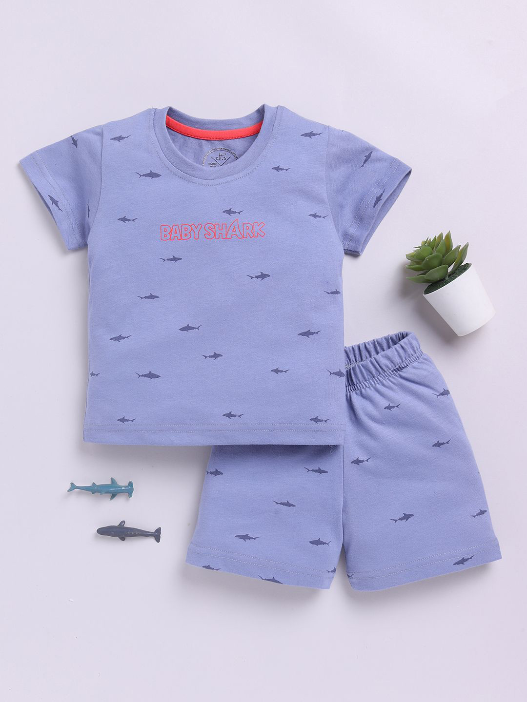 Clt.s Kids Printed T-Shirt & Shorts Night suit