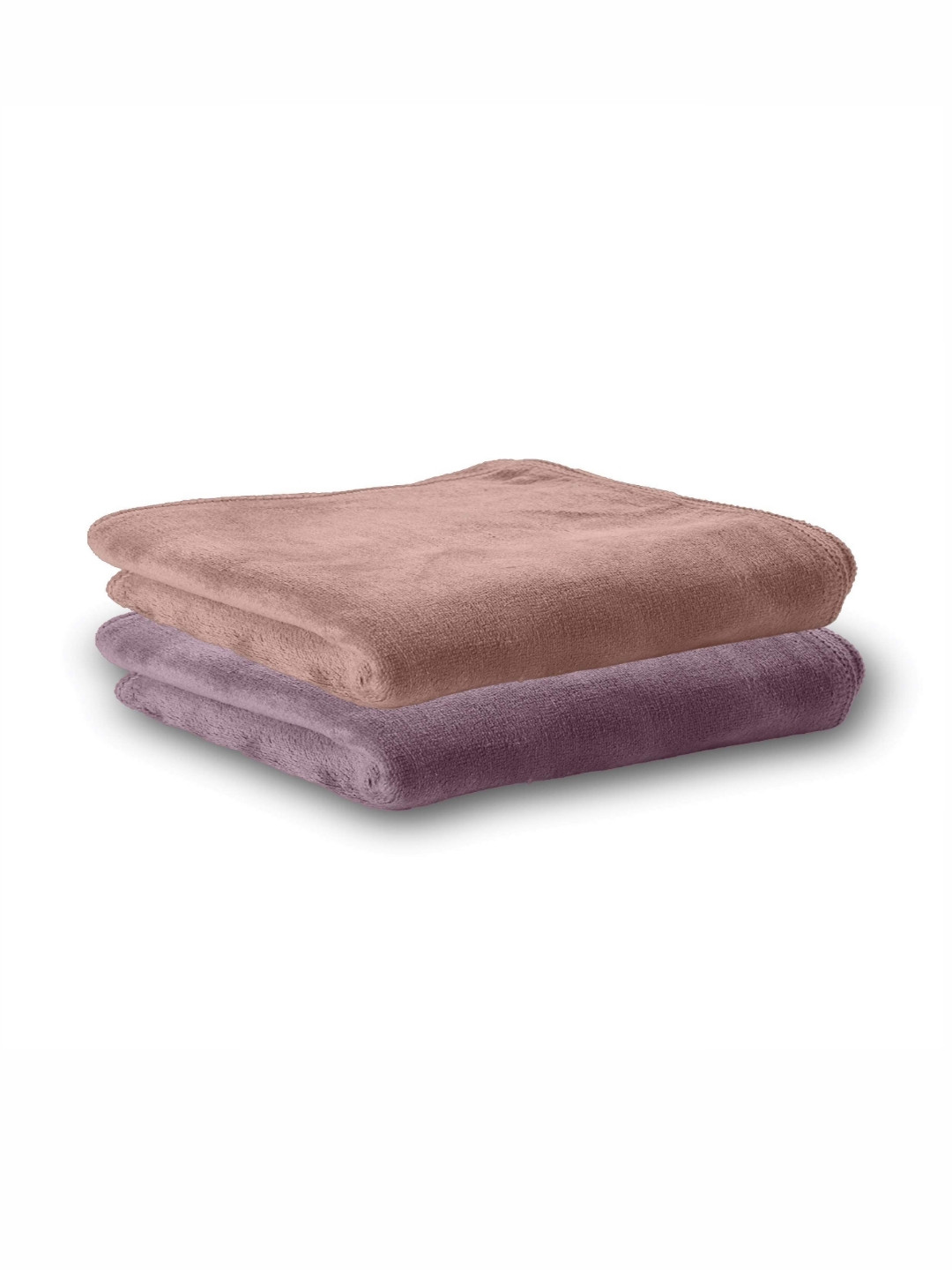 HOUSSE 2-Pcs Grey & Peach 450 GSM Super Absorbent Ultra Soft Hand Towels