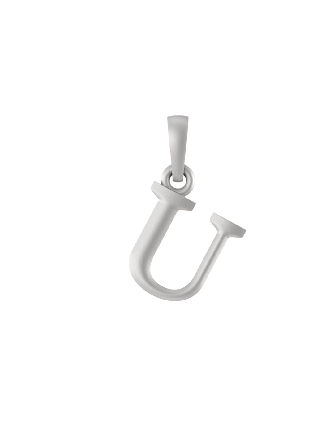 Metronaut  925 Sterling Silver Alphabet U Pendant