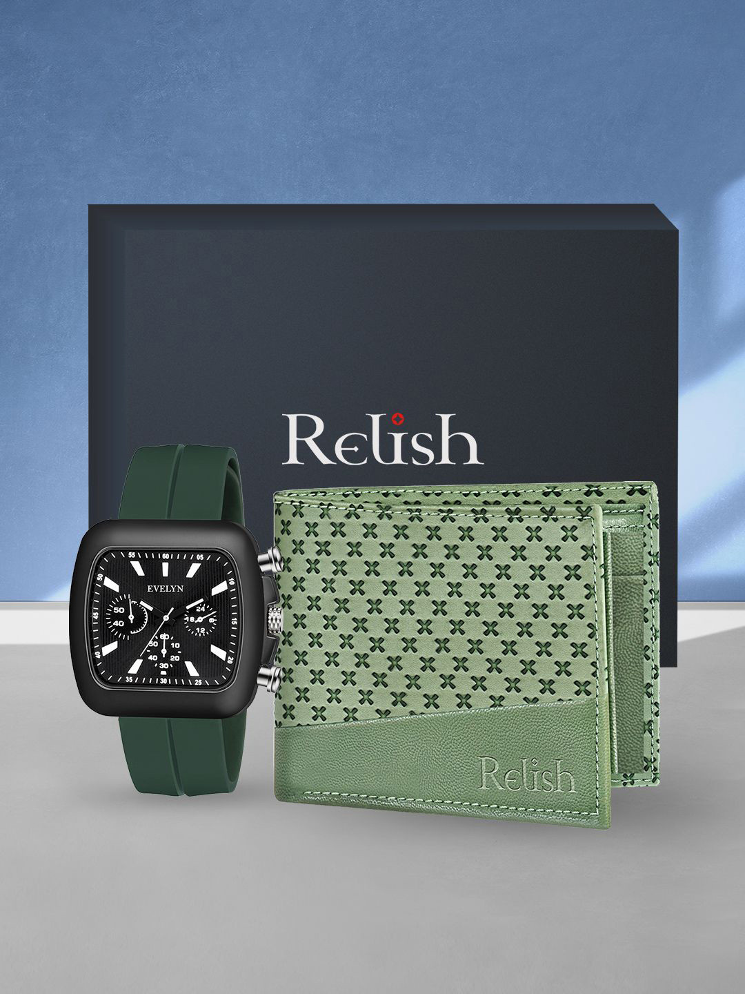 Relish Men Watch & Wallet Accessory Gift Set