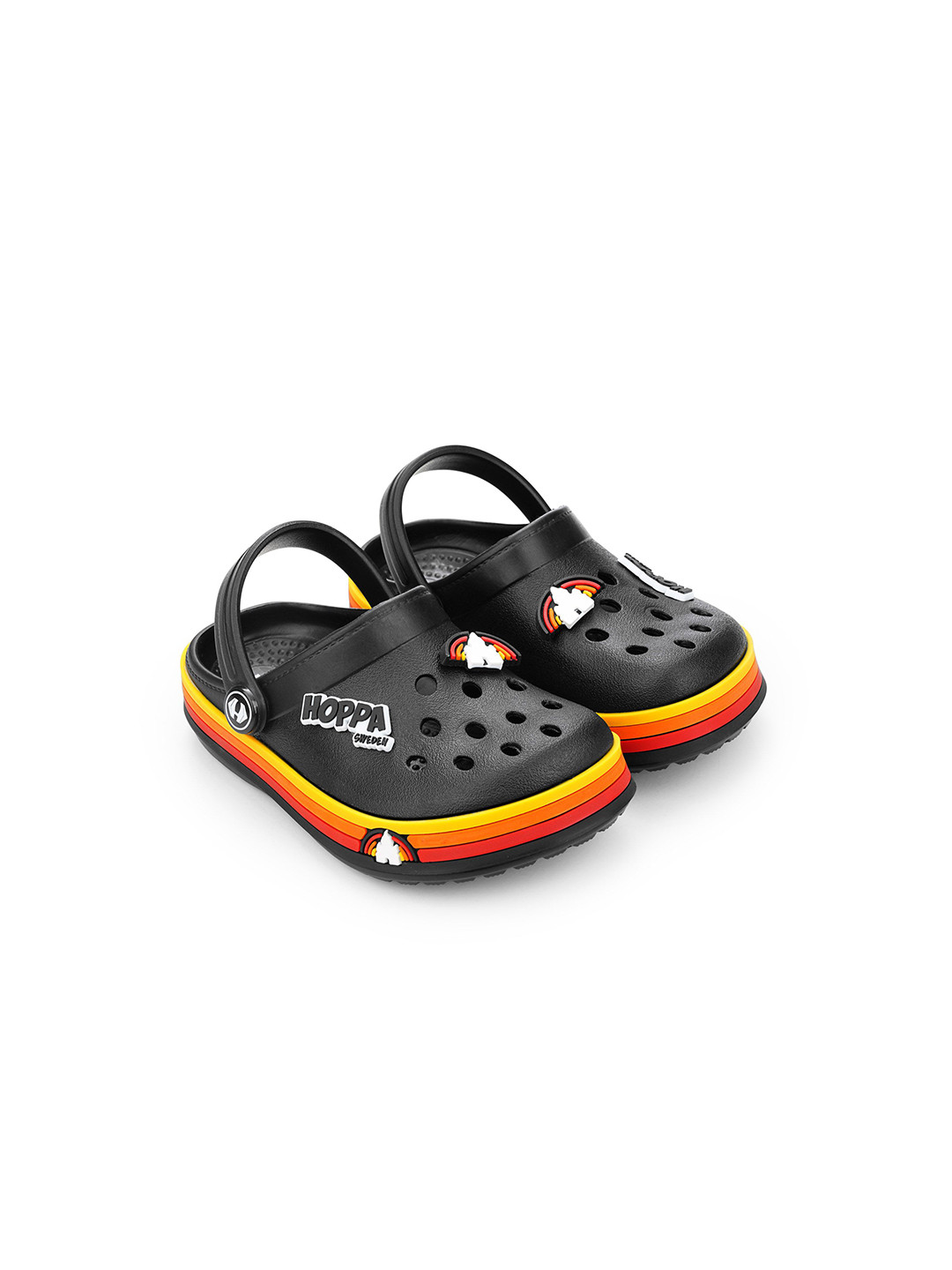 Hoppa Castle Black Kids Clogs