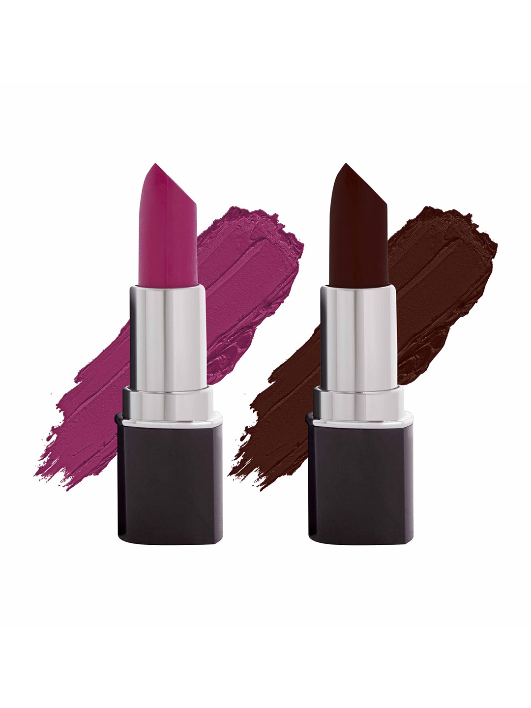 VERYMISS Set Of 2 Matte & Satin Finish Lipstick- 4g Each-Saddle Brown M05 -Mauve Magic S19
