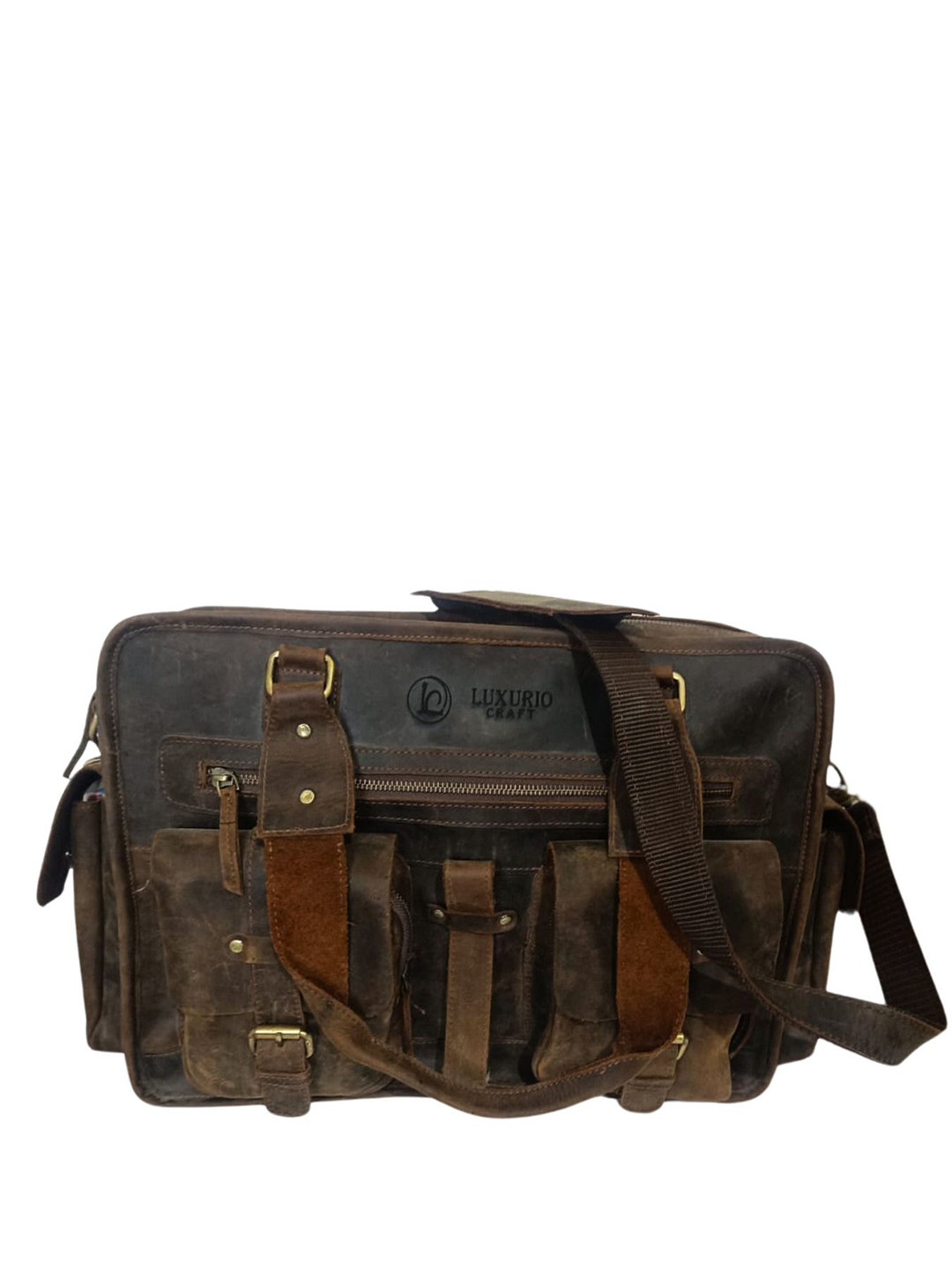 Luxurio Craft Men Leather Laptop Bag