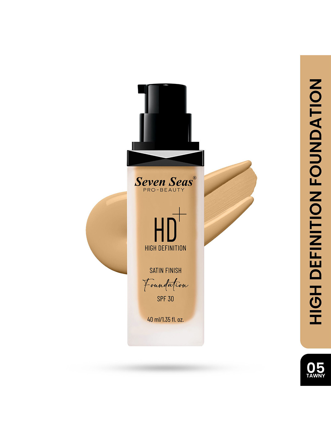 Seven Seas HD High Definition Satin Finish Foundation With SPF 30 - 40 ml - Tawny 05