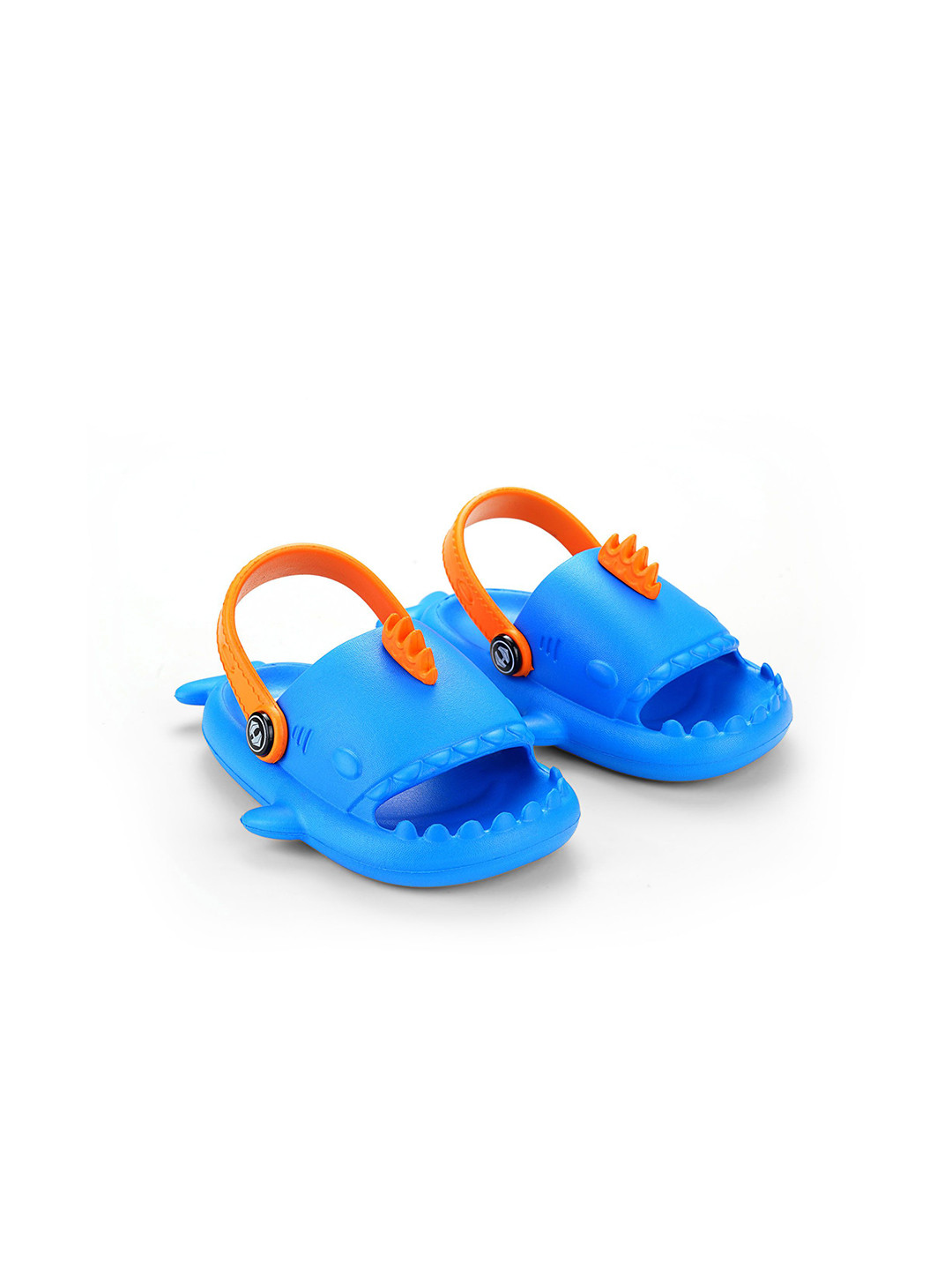 Hoppa Baby Shark Royal Blue/Orange Sliders For Kids