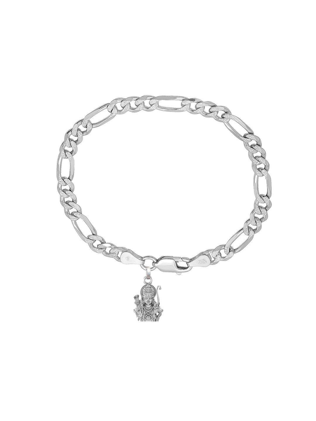 Metronaut Men 925 Sterling Silver God Ram Link Bracelet