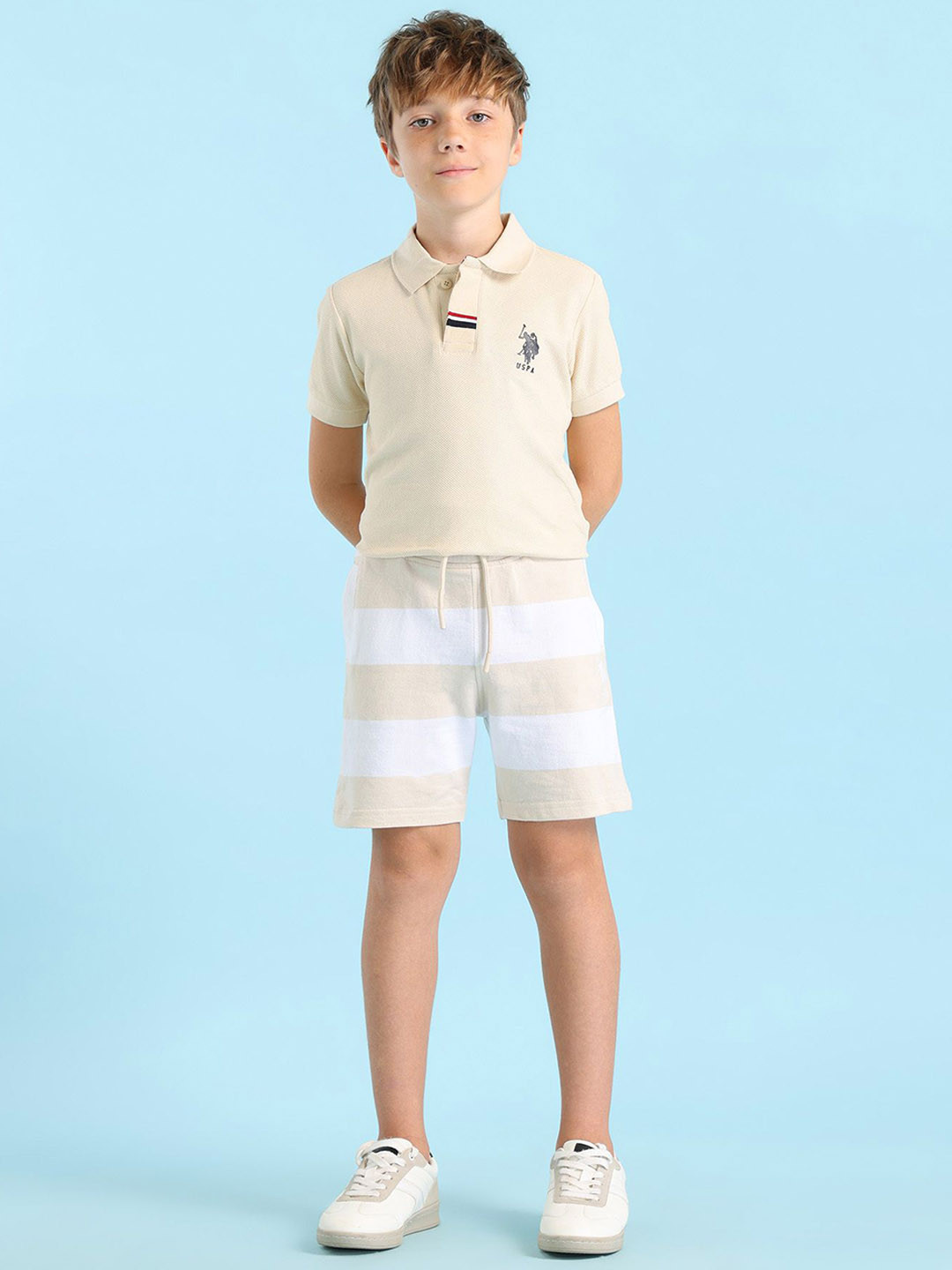U.S. Polo Assn. Boy Striped Cotton Shorts
