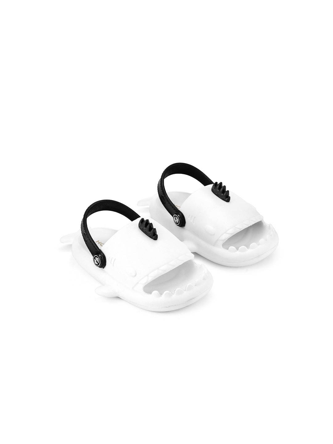 Hoppa Baby Shark White/Black Sliders For Kids