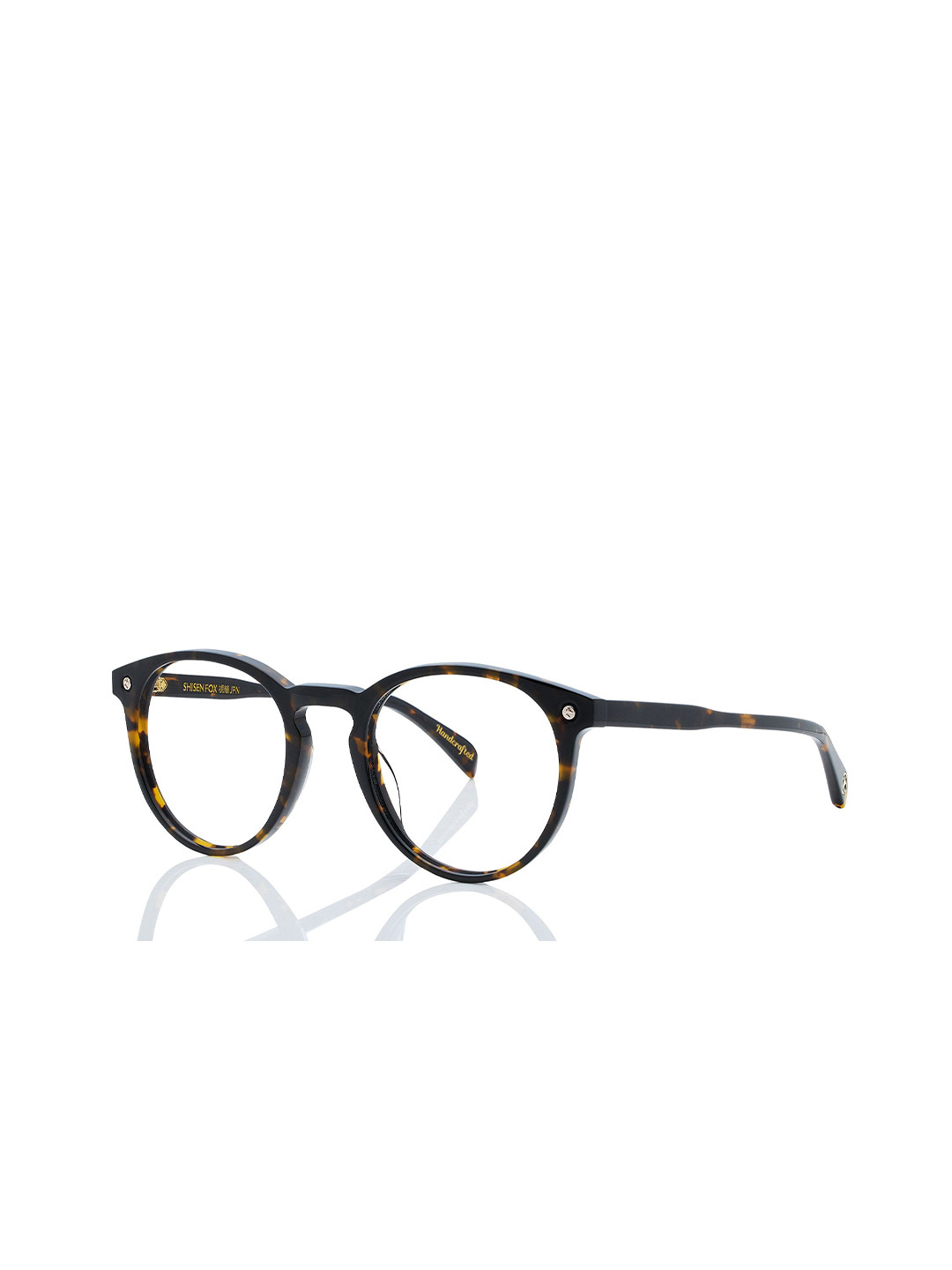 Shisen Fox Fukui Dark Havana Unisex Abstract Full Rim Rectangle Frames