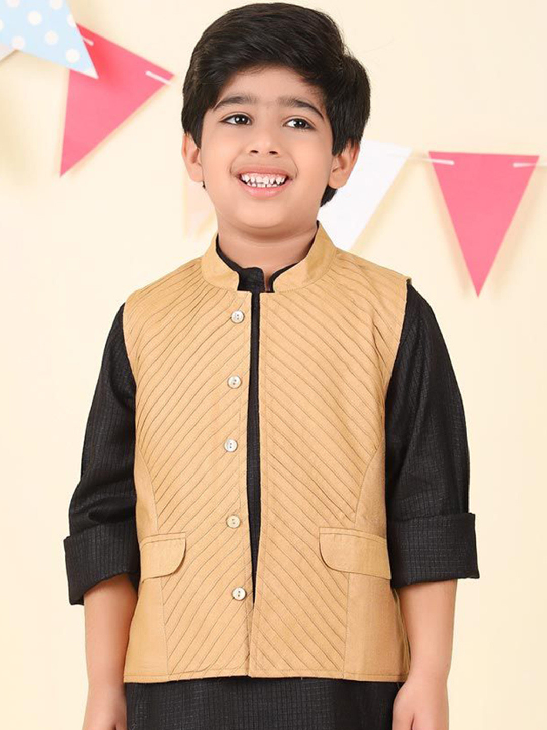 Fabindia Boy Woven Design Nehru Jacket