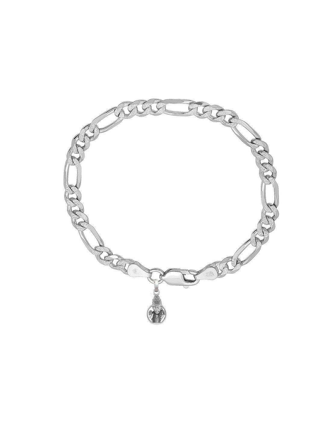 Metronaut Sterling Silver God Sai Baba Link Bracelet
