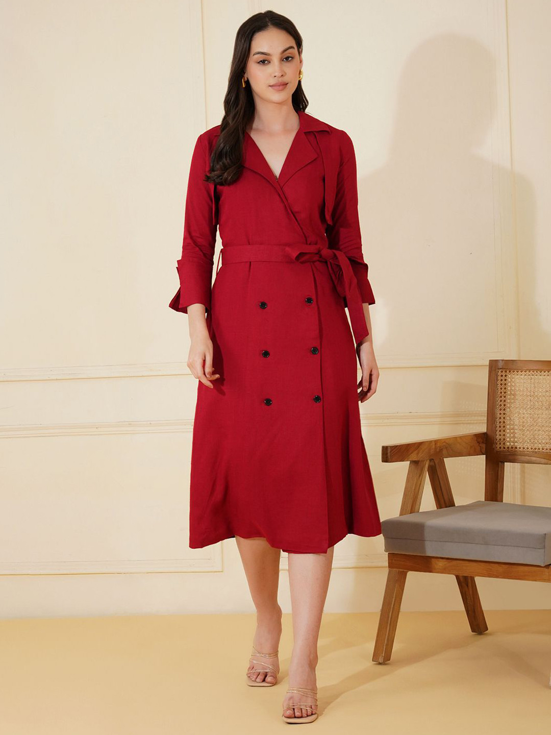 Stitchinc Miss Congeniality Red Blazer Dress