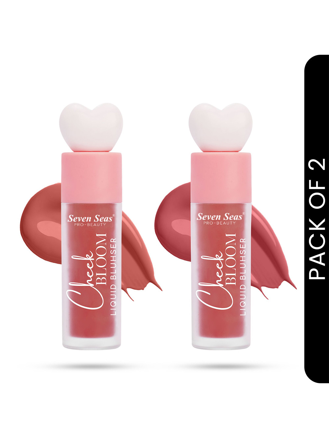 Seven Seas Set Of 2 Cheek Bloom Liquid Blusher And Lip Gloss- 5 g Each- 01 & 04