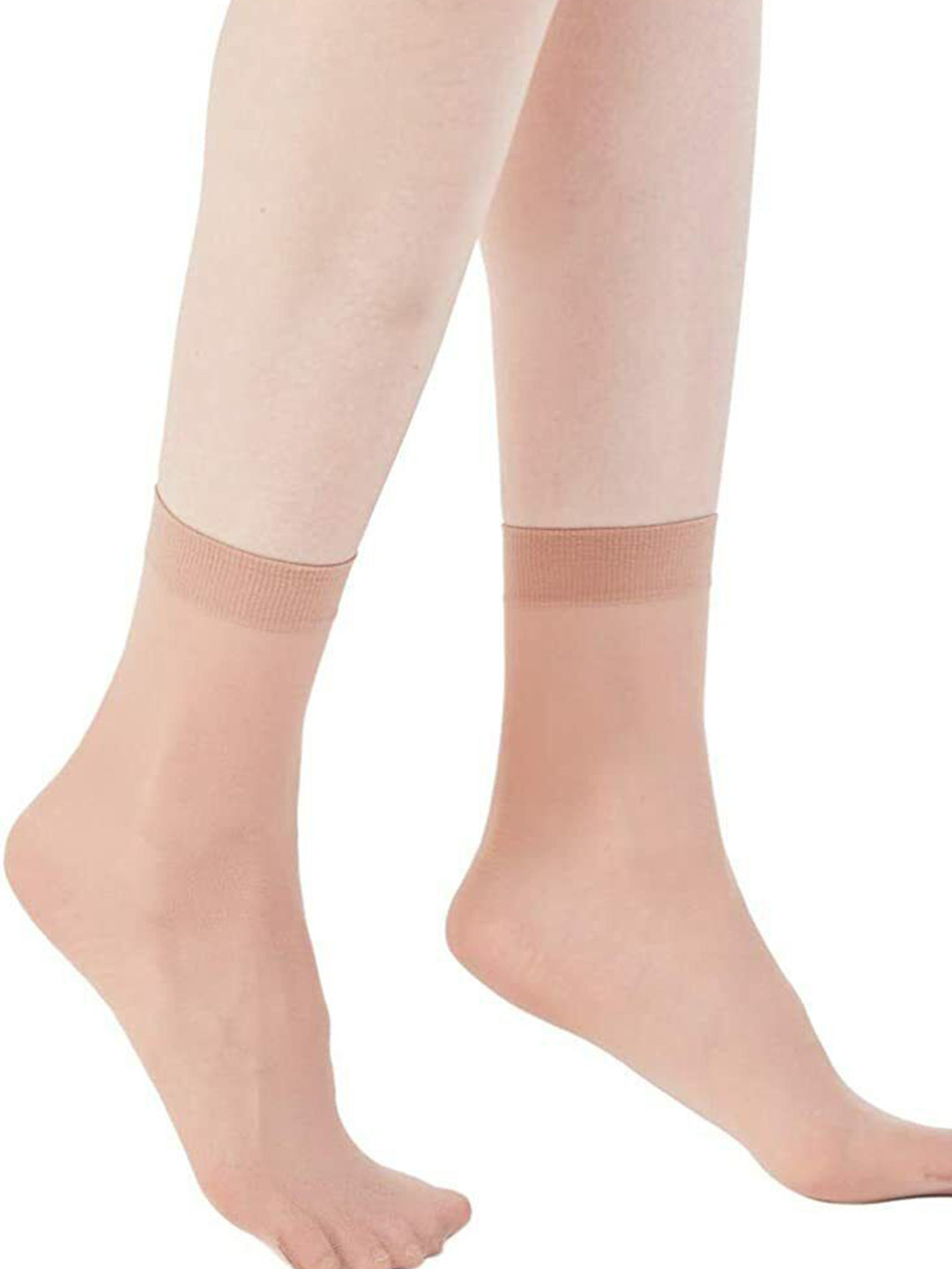 POLLOLOCO Women Pack Of 4 Ultra-Thin Transparent Ankle Length Sheer Socks
