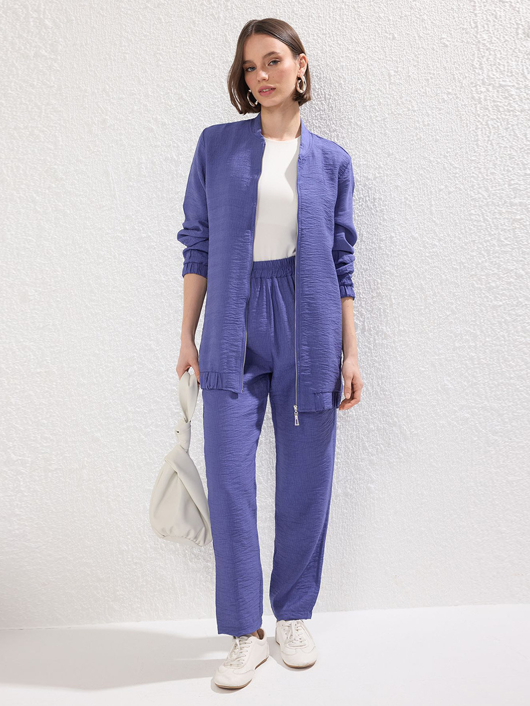 Trendyol Mandarin Collar Jacket & Trousers