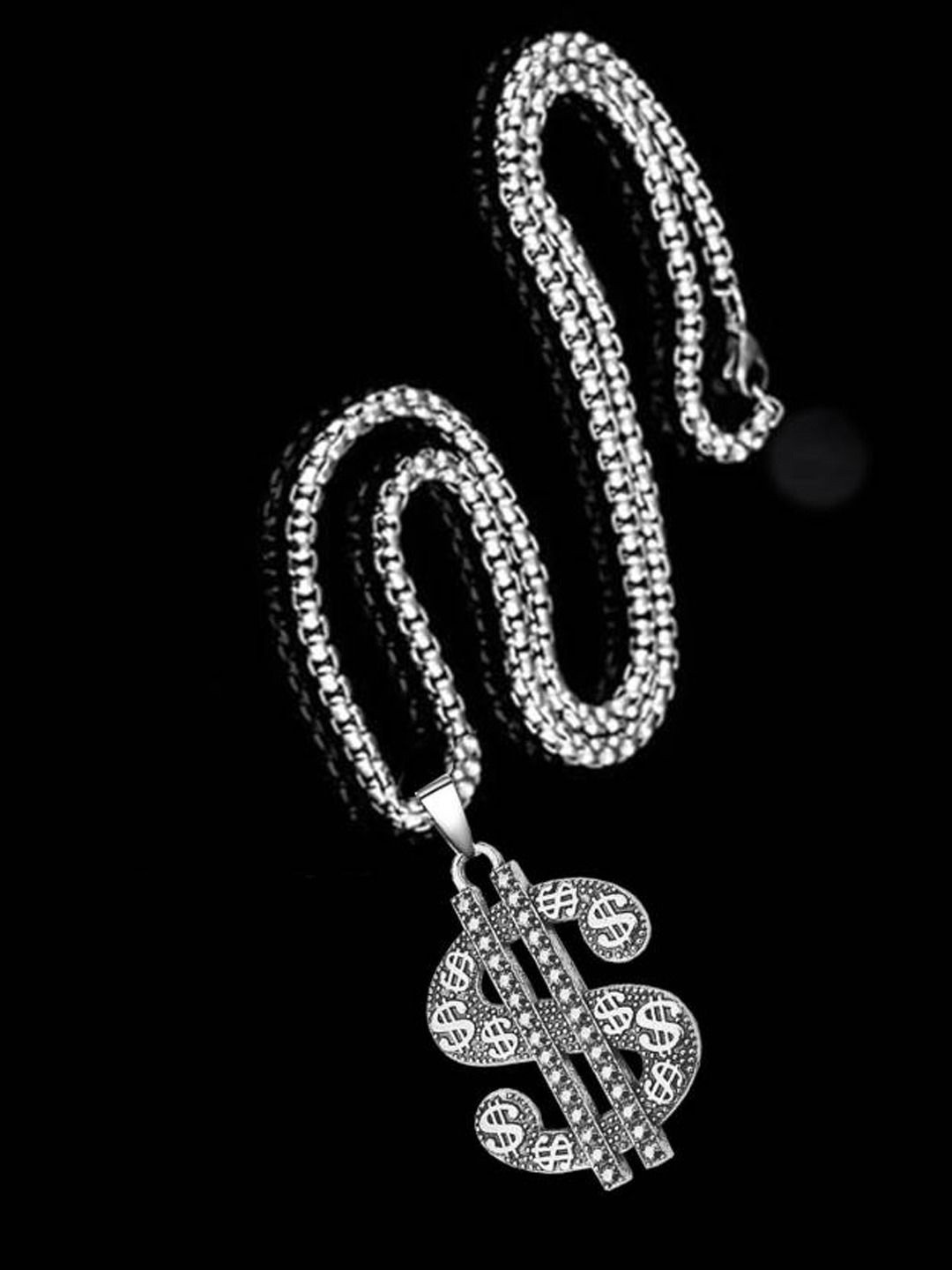 FIMBUL Silver Plated Hip Hop Pendants With Chain