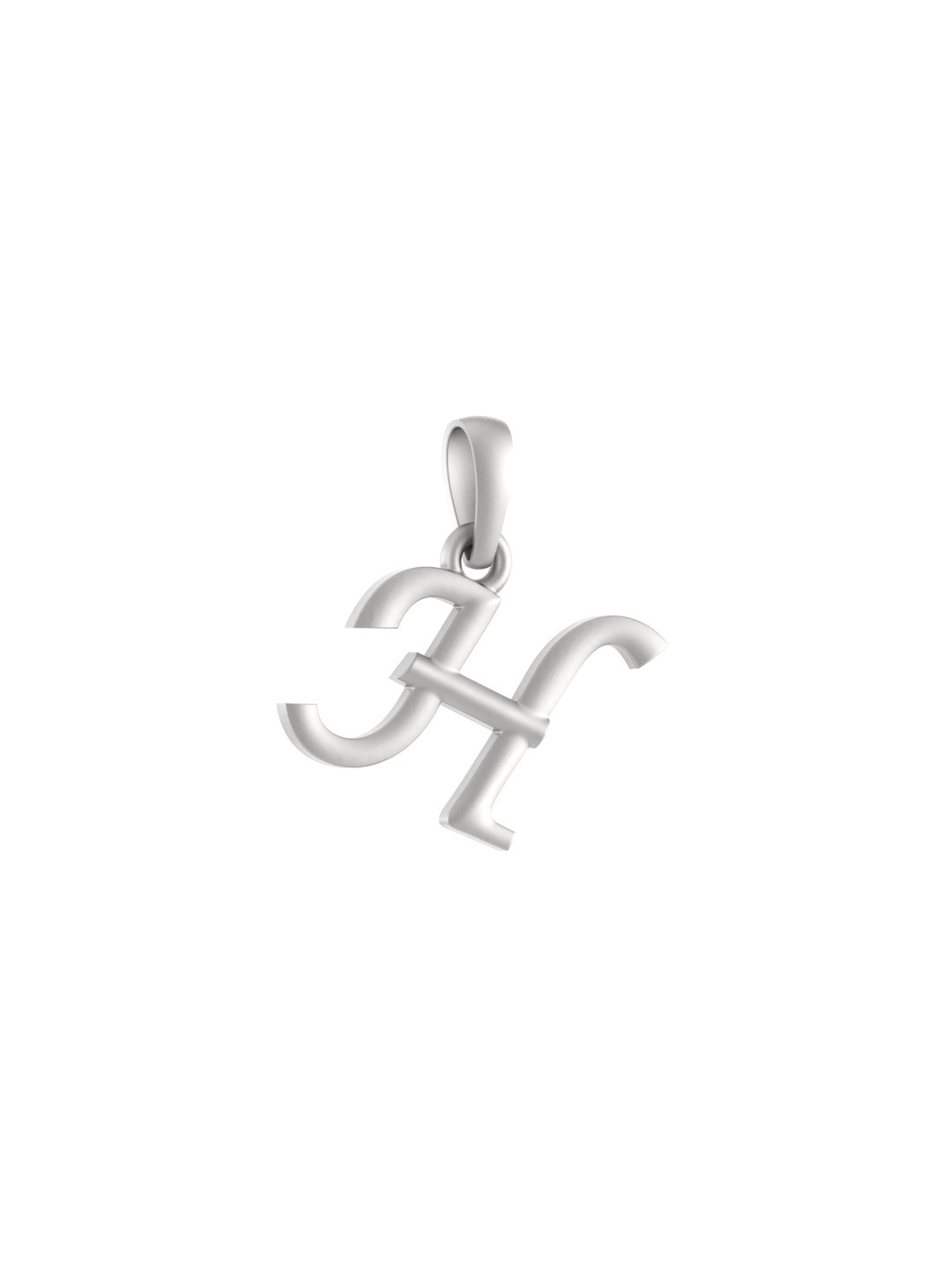 Metronaut  925 Sterling Silver Alphabet H Pendant