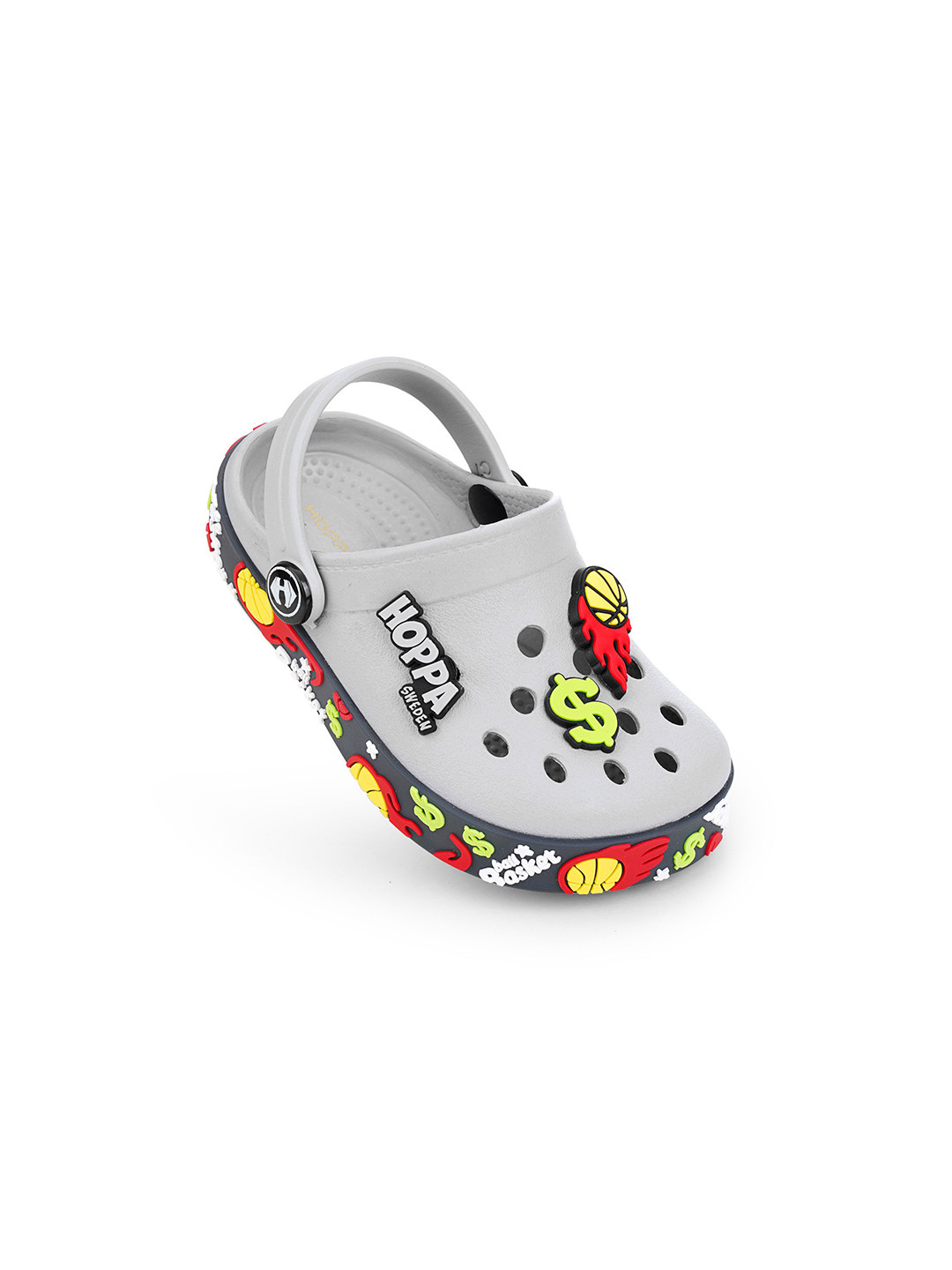 Hoppa Super Star Ice Grey Kids Clogs