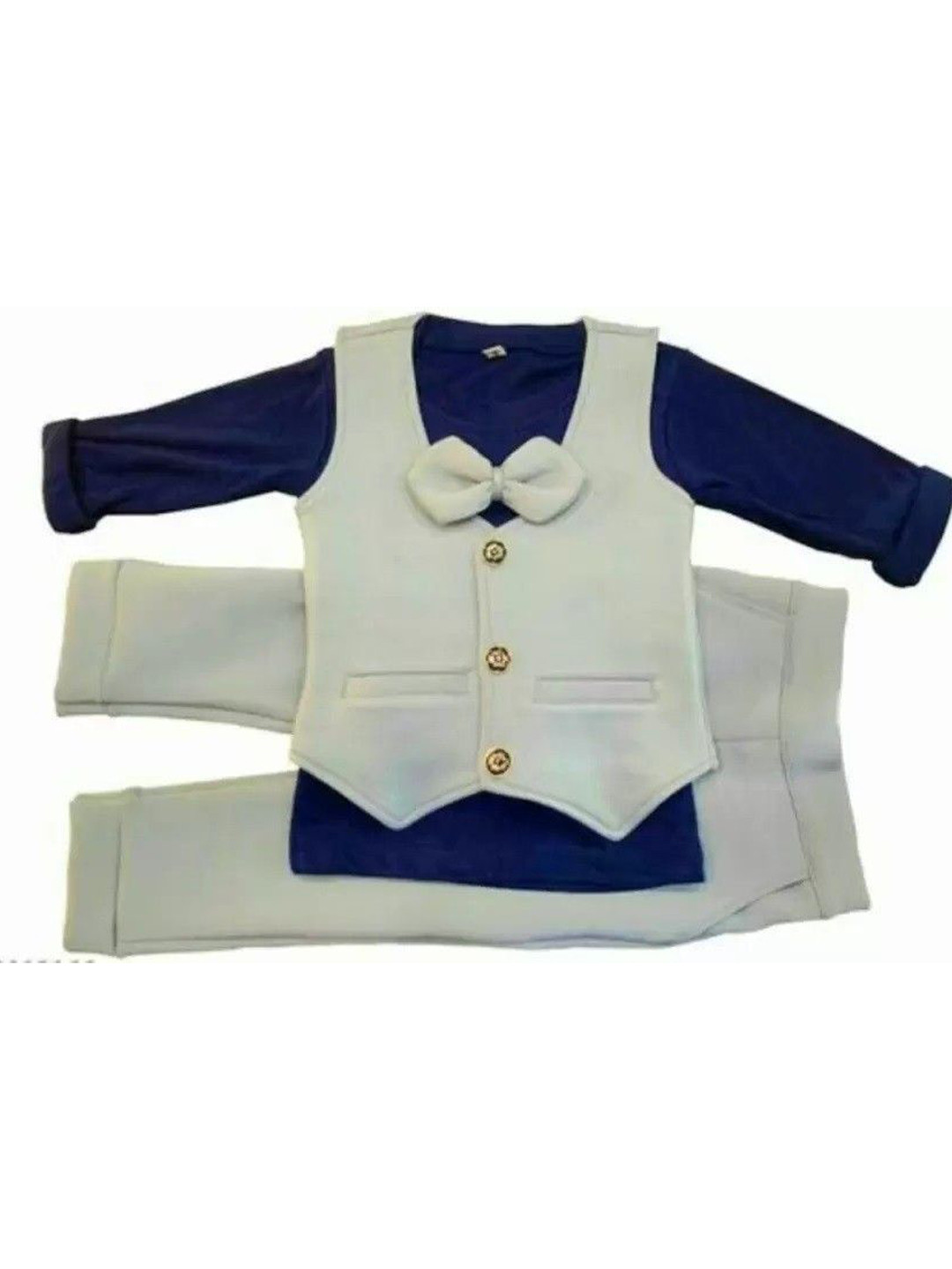 Ninas Boys Long Sleeves Shirt With Trousers & Waistcoat