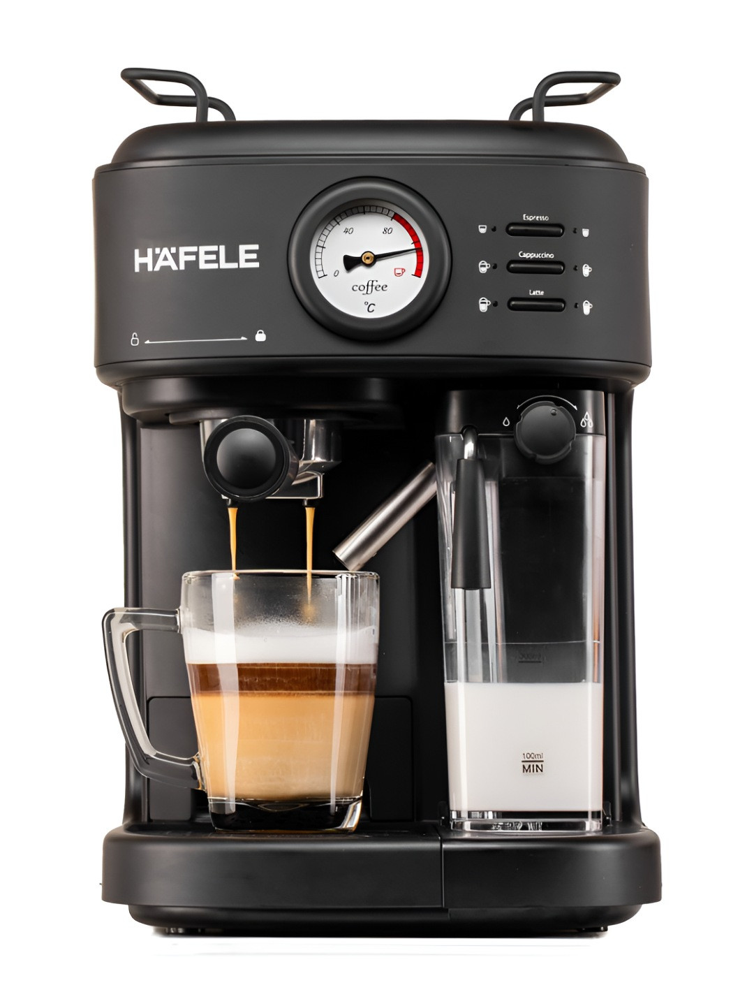 Hafele Black Stainless Steel Filter Coffee Maker