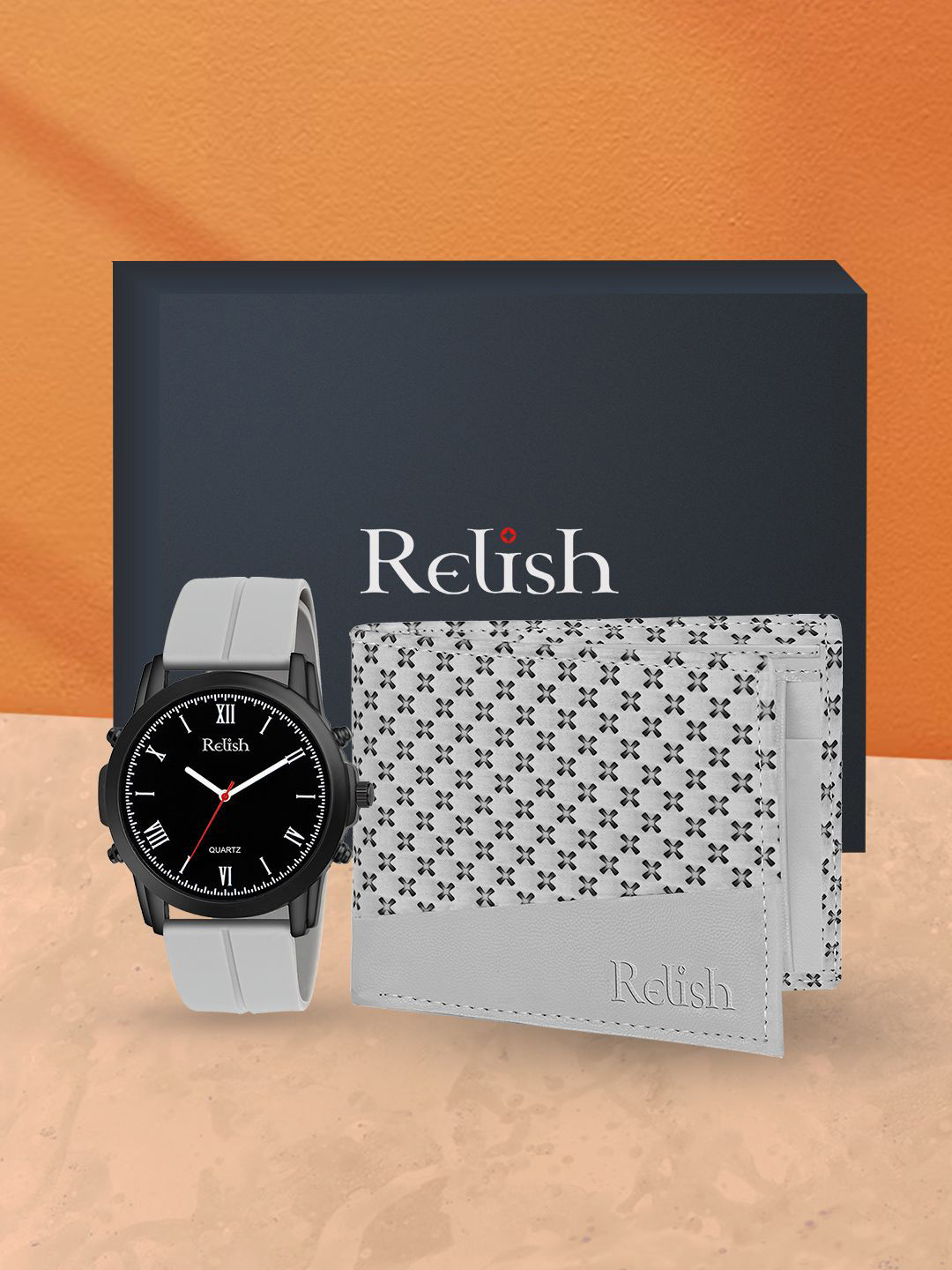 Relish Men Watch And Wallet Accessory Gift Set