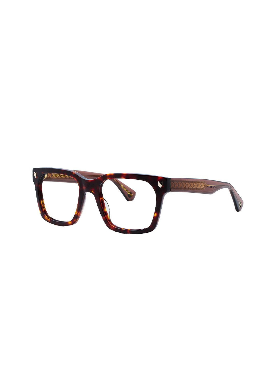 Shisen Fox Ukiyo Havana Unisex Full Rim Square Frames