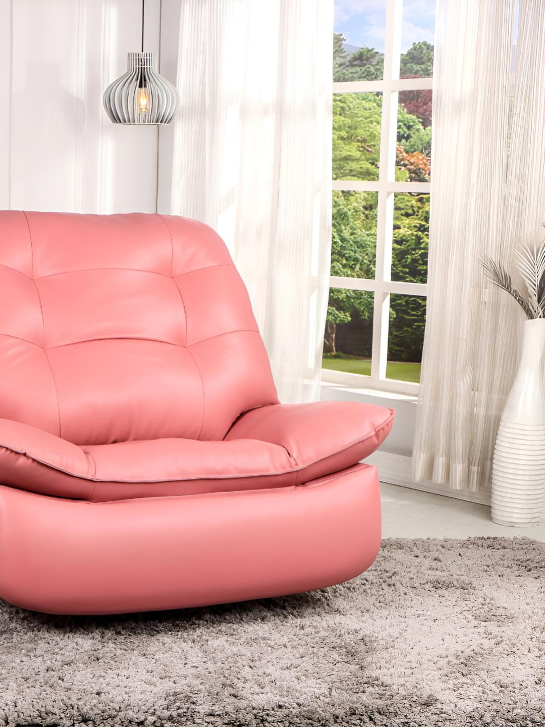 SOLIS Royale - The Desired Comfort Pink Leatherette Single Seater Powered Recliner
