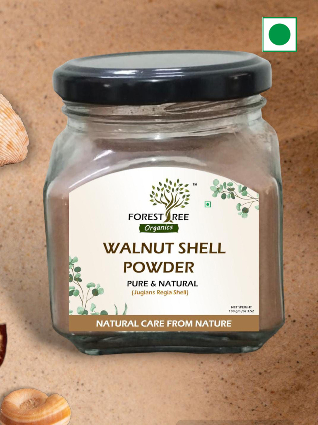 FORESTREE Pure & Natural Walnut Shell Powder - 100 g