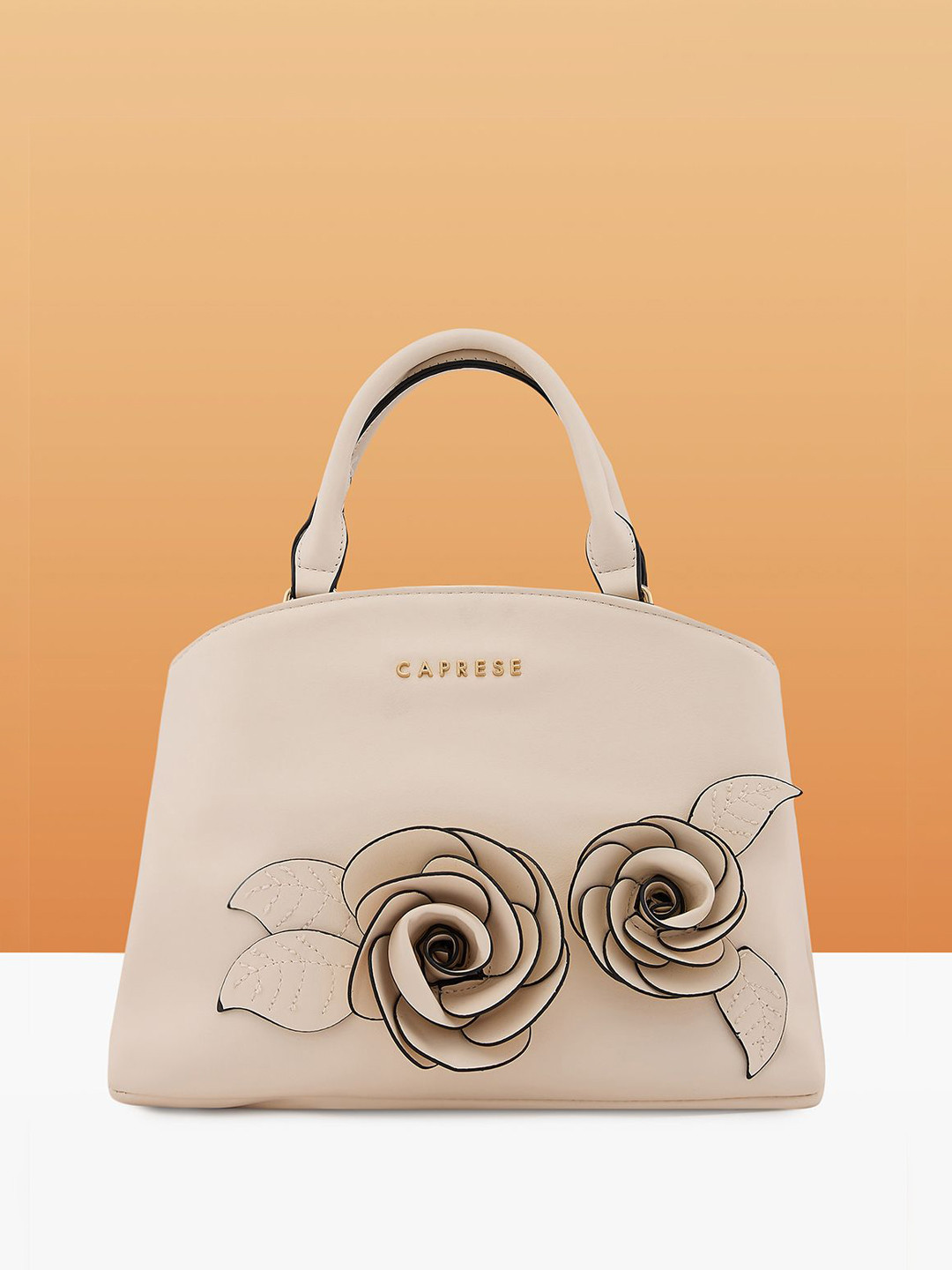 Caprese Bloom Women White Small Satchel Bag
