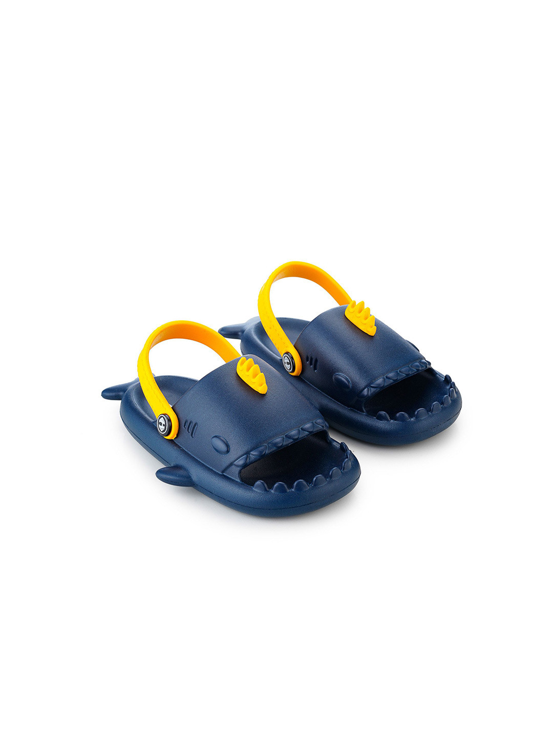 Hoppa Baby Shark Navy/Yellow Sliders For Kids