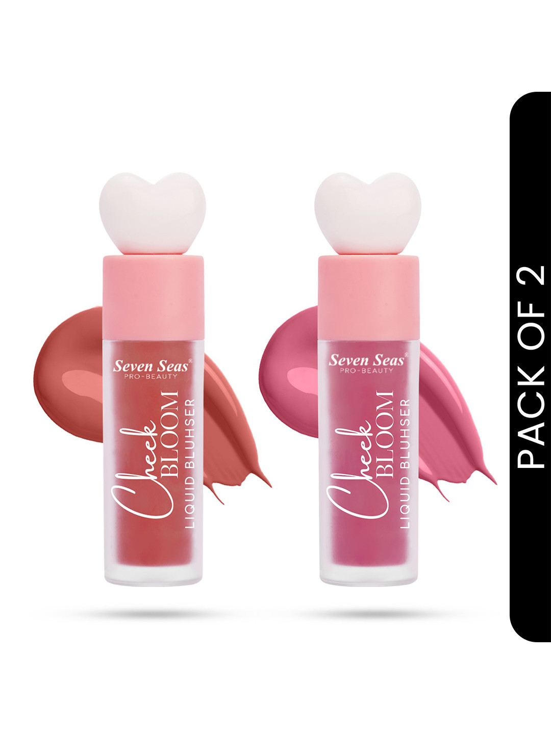 Seven Seas Set Of 2 Cheek Bloom Liquid Blusher And Lip Gloss- 5 g Each- 01 & 02