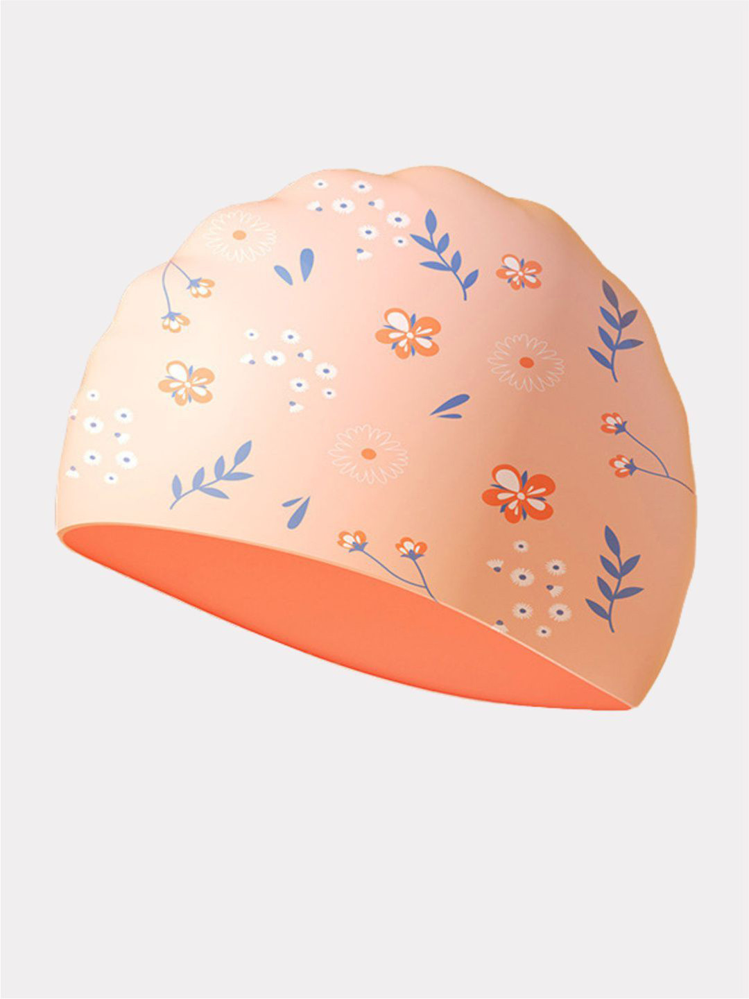 Little Surprise Box LLP Blue Small Flower Print Swimming Cap For Kids & Adults
