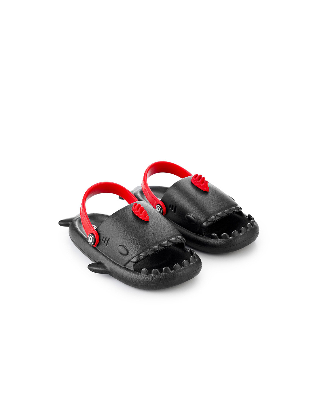 Hoppa Baby Shark Black/Red Sliders For Kids