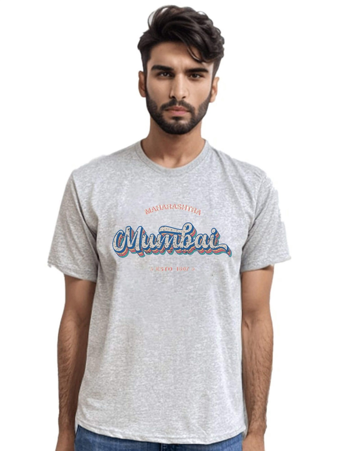 MAATIR DESIGNS Unisex Typography Printed Round Neck Cotton T-shirt