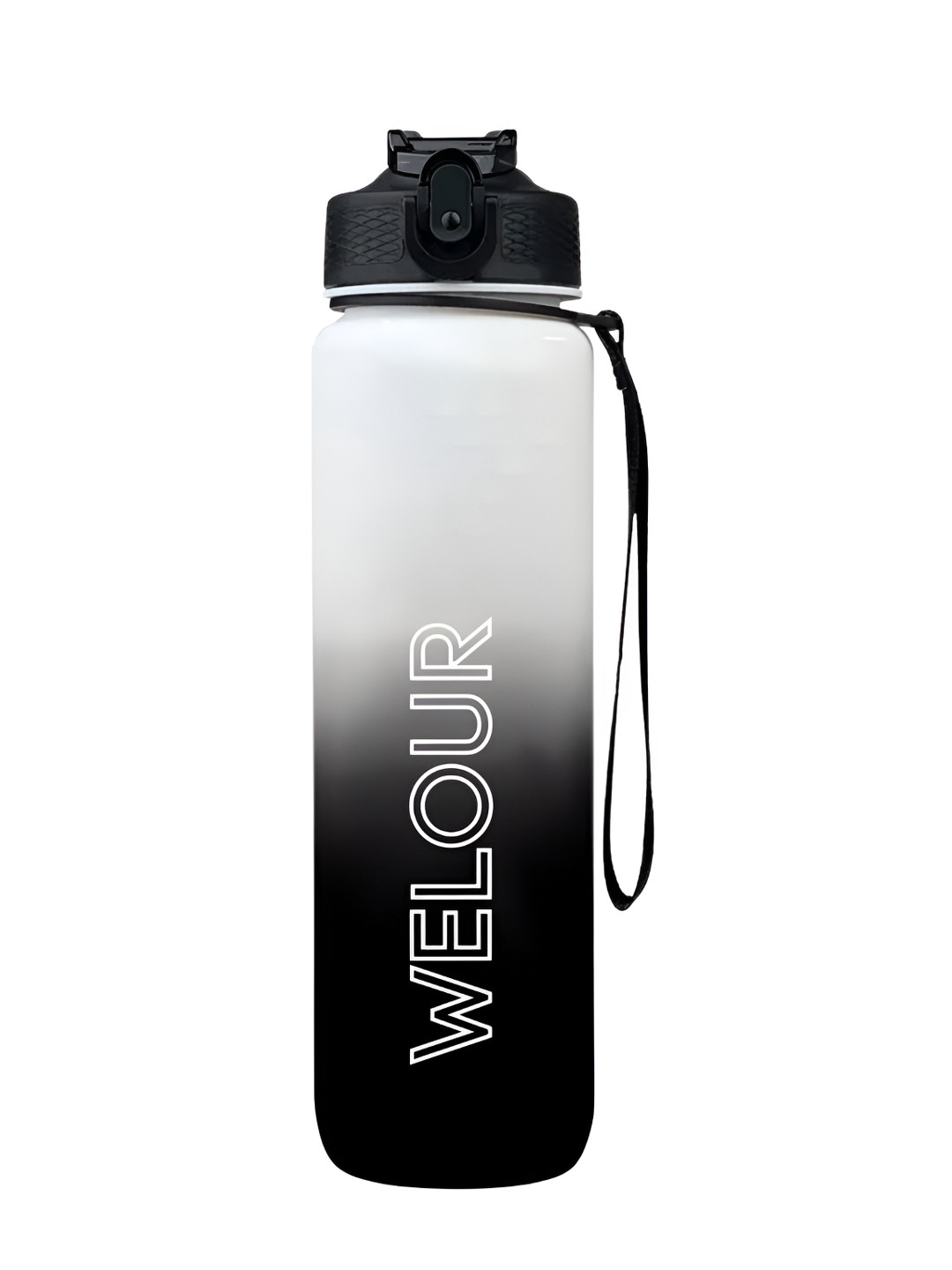 Caspian Black Colourblocked Plastic Spill Proof Water Bottle - 1L