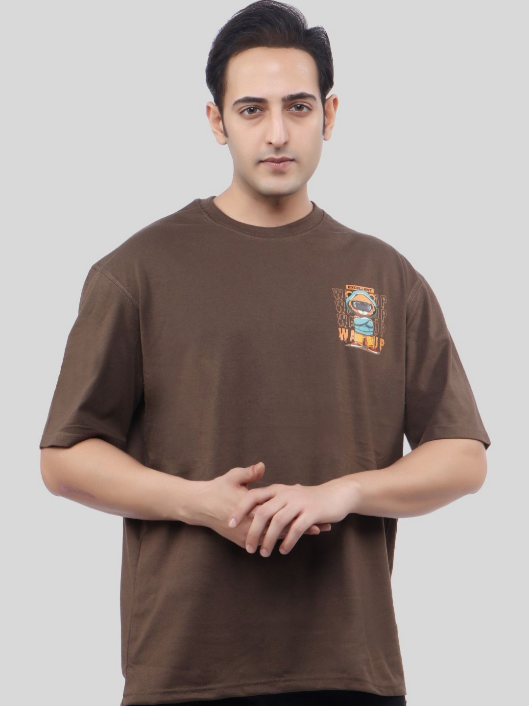 Men's Graphic Printed Round Neck Cotton T-shirt