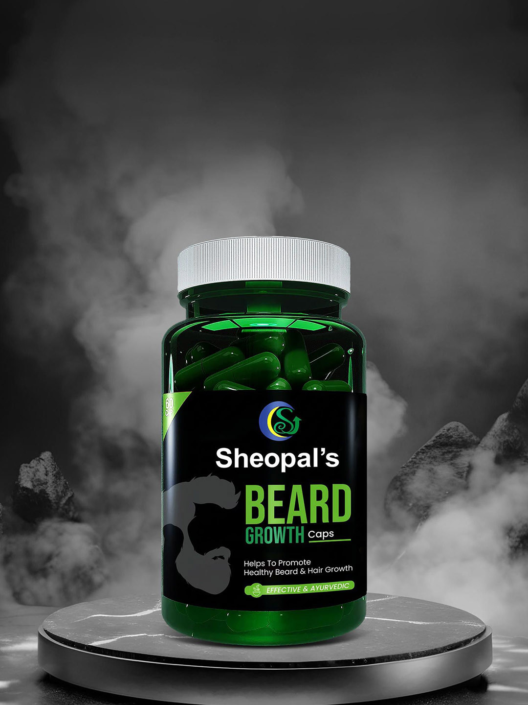 Sheopal's Beard Growth Capsule With Redensyl - 60 Capsules