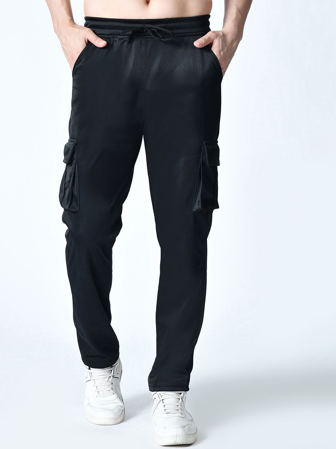 BAESD Men Mid-Rise Slim Fit Drawstring Cargo Style Lower Pants