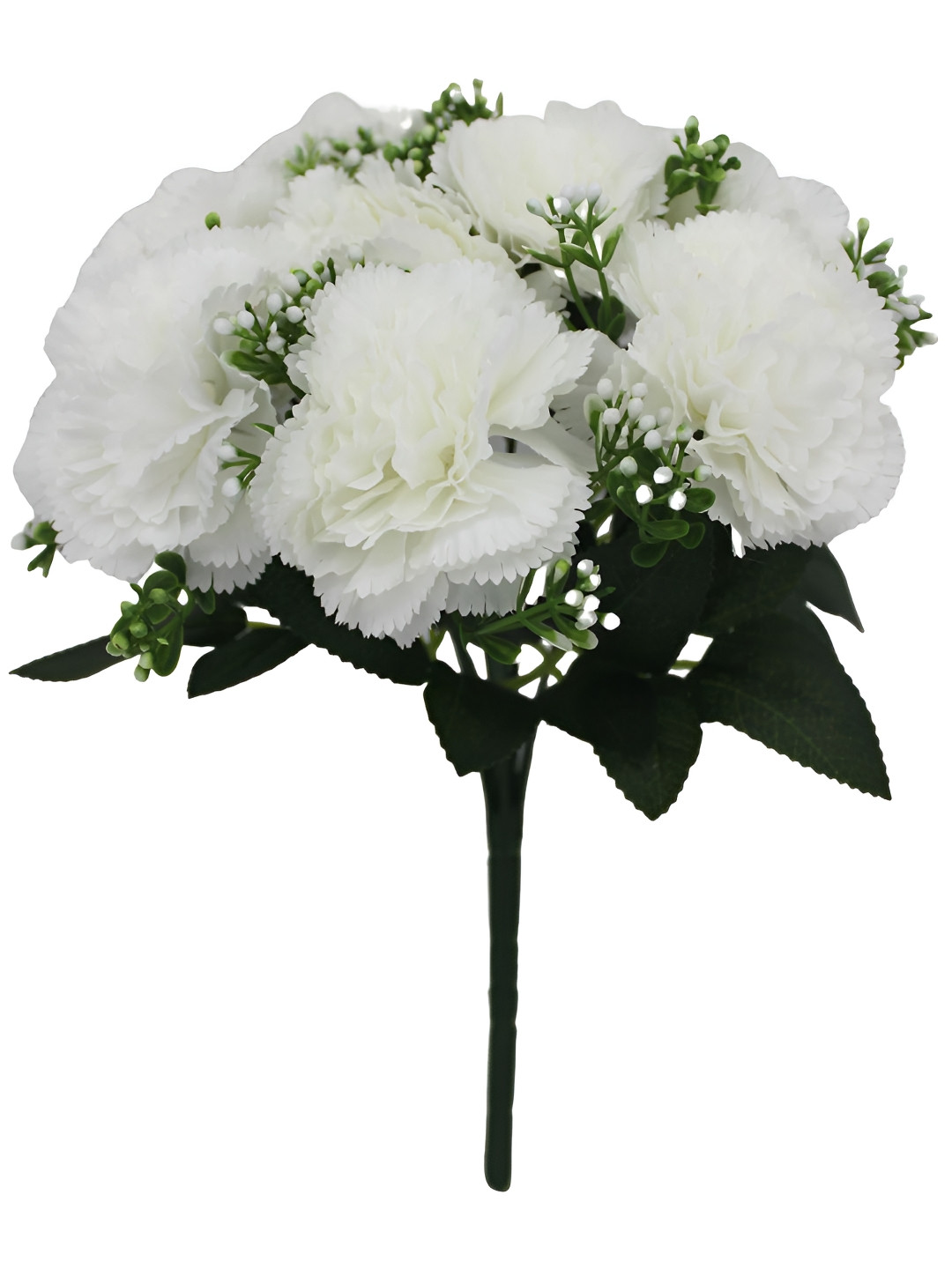 OGI INTERIORS White & Green Carnation Artificial Flower