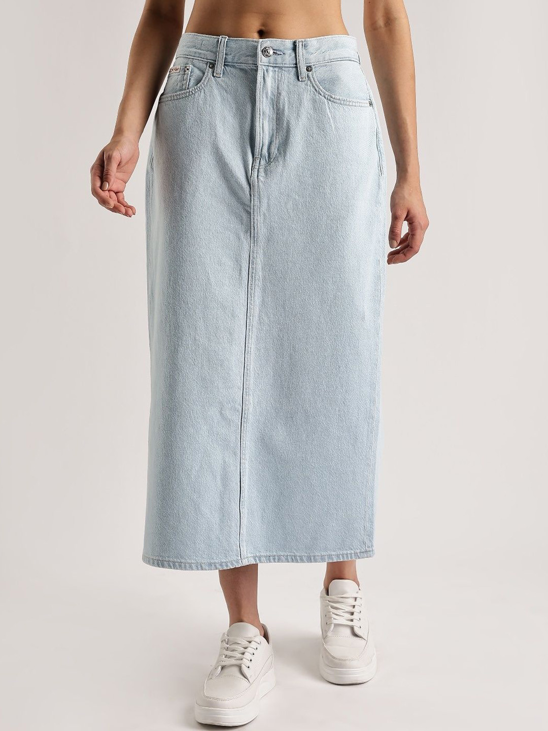 Calvin Klein Women  Jeans Slim-Fit Midi Straight Skirt