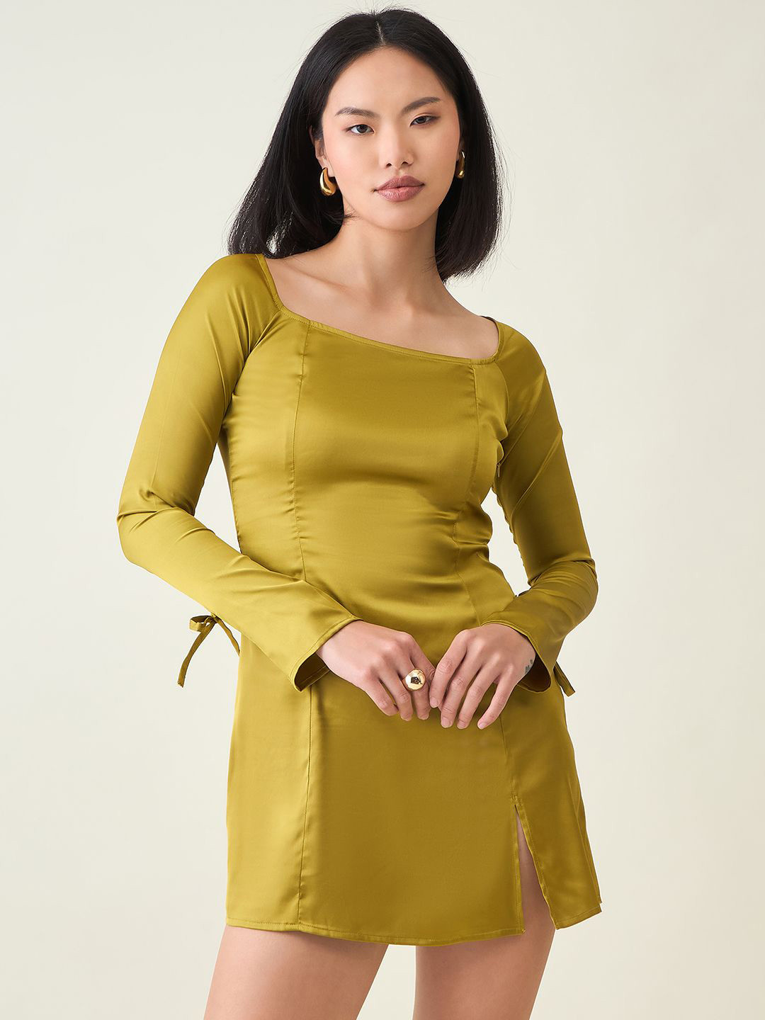aayu Women Satin A-Line Mini Dress