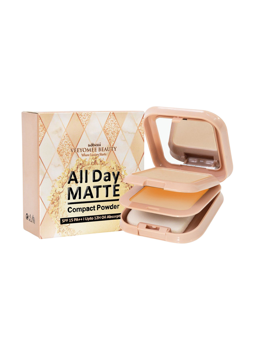 Adbeni All Day Matte Long Lasting Compact Powder - 20g - Nude - 03