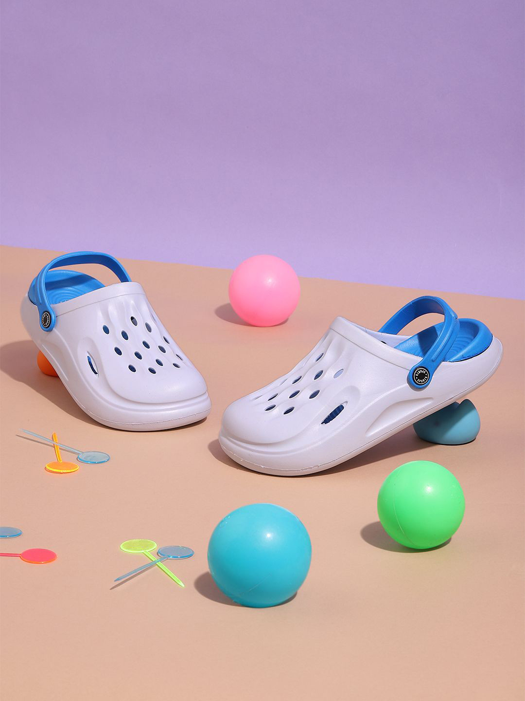 Truffle Collection Kids Colourblocked Rubber Clogs