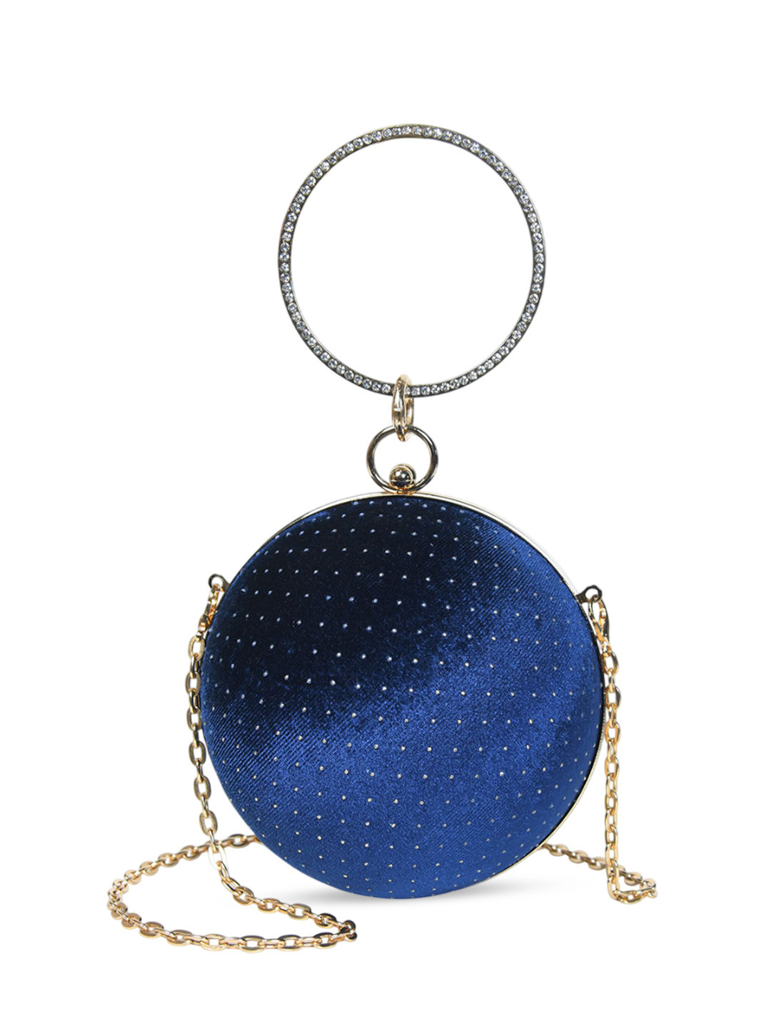 PELLE LUXUR Embellished Wrist Loop Potli Clutch