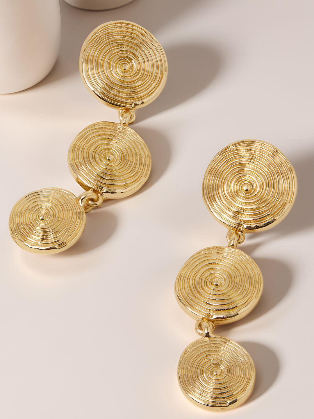 Accessorize Swirly Sunrise Circular Shaped Drop Earrings