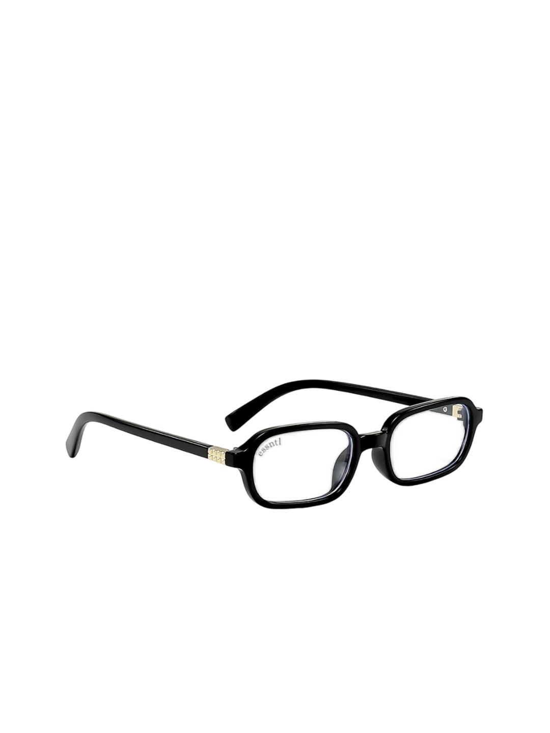 4Flaunt Unisex Rectangle Sunglasses with UV Protected Lens 4F-ESSNTL06-BLKCLR